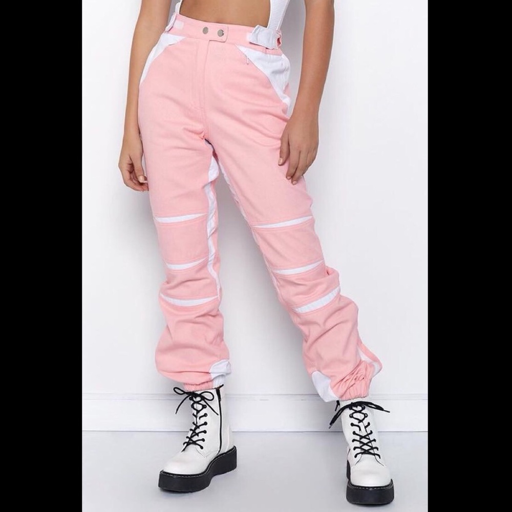High Waisted Pink Festival Pants